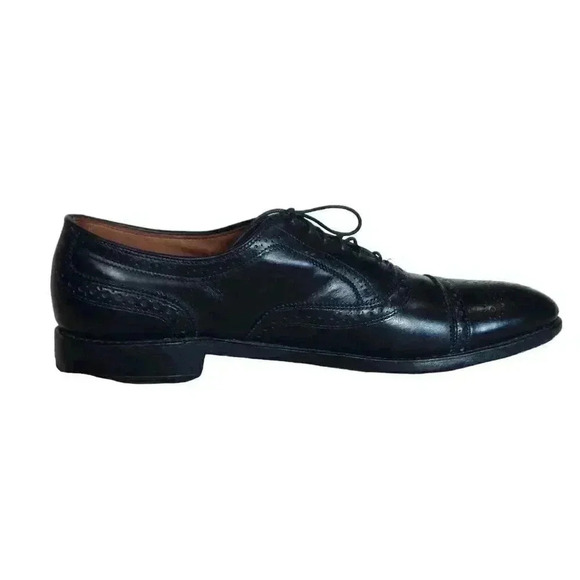 Allen Edmonds Strand Oxfords Black Size 13 Narrow 3A Cap Toe Dress Shoes - Picture 4 of 11